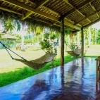 Hammock outside an economy room at Ticao Island Resort in the Philippines