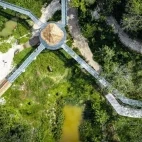Aerial of Phuket Elephant Sanctuary in Thailand