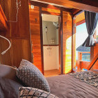 A cabin onboard the Bugis Liveaboard in Indonesia. 