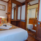 Single cabin onboard the Mermaid I liveaboard in Indonesia.