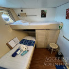 A deluxe cabin on the Raja Ampat Aggressor.