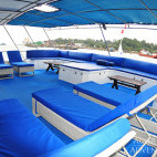 Open air lounge on the Raja Ampat Aggressor.