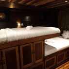 Twin cabin on board Tambora in Indonesia