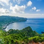 View of the Santa Maria coastline, Azores
