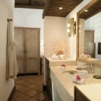 A Beach Villa bathroom, at Coco Palm Dhuni Kolhu Resort, Maldives