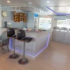 Bar on board Emperor Serenity in the Maldives