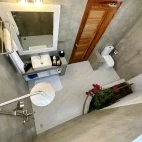 View of the super deluxe room bathroom, at Island Luxury Dive Hotel, Maldives.