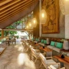 The restaurant at Island Luxury Retreat Maalhos, Maldives.