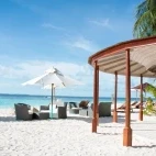 The beach bar at Lily Beach Resort & Spa, Maldives.