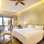 Internal view of a beach suite with private pool, at Lily Beach Resort & Spa, Maldives.