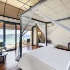 Interior view of a lagoon villa at Lily Beach Resort & Spa, Maldives.