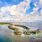 Aerial view of Lily Beach Resort & Spa, Maldives.