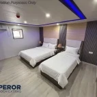 Illustration of a lower deck twin cabin on Emperor Explorer II