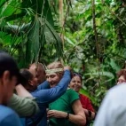 Guests on a forest trek in Ecuador.