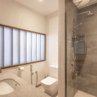 A standard room bathroom at Wadi Sabarah Lodge in Marsa Alam, Egypt