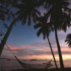 Beach at Garden Island Resort in Taveuni, Fiji