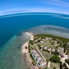 Aerial of Volivoli Beach Resort in Fiji