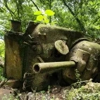 Peleliu tank in Palau.