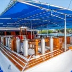 Dive deck on board Palau Siren liveaboard