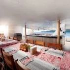 Dining area on board Solitude One liveaboard