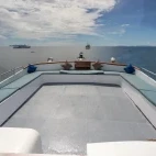 The sun deck on the Solomons Master. 