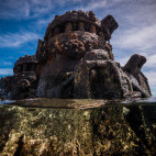 Split view of the Kinugawa Maru wreck in the Solomon Islands.