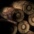 WWII ammunition at White Beach, Solomon Islands.