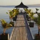 Bar at the end of the jetty at Sanbis Island Resort in the Solomon Islands