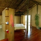 Bungalow interior at Sanbis Island Resort in the Solomon Islands