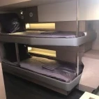 View of a cabin twin room on Aqua Tiki III, French Polynesia.