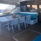 The open air saloon on Aqua Tiki III, French Polynesia.