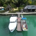 Dive boats at Koro Sun Resort & Rainforest Spa in Fiji