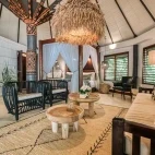 Beachfront bure at Matangi Private Island Resort in Fiji