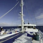 Sun deck on board Nai’a liveaboard in Fiji