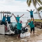 Dive centre team at Oneta Resort in Fiji