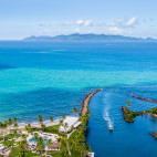 Aerial of Pearl South Pacific in Fiji.