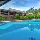 Swimming pool at Volivoli Beach Resort in Fiji.