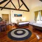Deluxe ocean front bure room at Waidroka Bay Resort in Fiji
