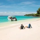 Surface interval at Waidroka Bay Resort in Fiji