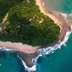 Aerial of Ponta do Ouro in Mozambique