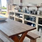 The kitchen area at Blu @ Tofu, Mozambique.