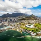 Aerial of Cape Town in South Africa