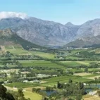 Franschhoek winelands in South Africa