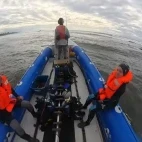 Divers on a boat is South Coast Divers, South Africa