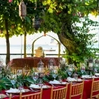 A Swahili dinner party set-up at Park Hyatt Hotel, Zanzibar.