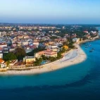 Aerial of Stone Town in Zanzibar, Tanzania