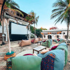 Outdoor cinema at Temple Point in Watamu, Kenya