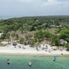 Aerial of Basecamp Mafia Island Eco Resort in Tanzania