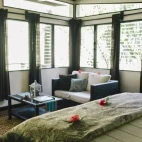 A double bedroom at Black Rock Lodge, Belize.