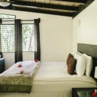 Double bed cabin view at Black Rock Lodge, Belize.